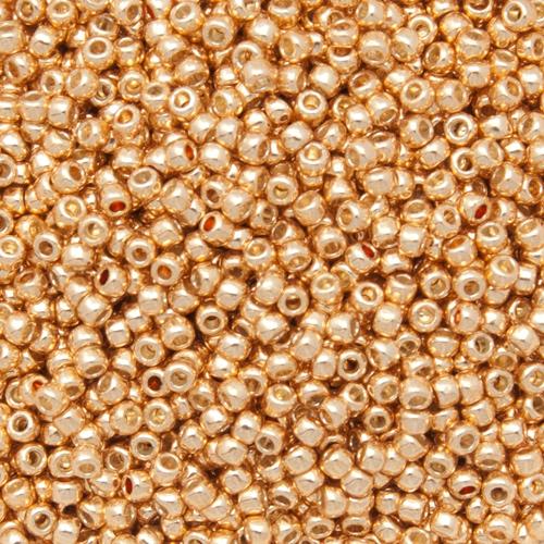 rocaille toho seed beads 11/0 permanent finish galvanized rose gold (pf551f) | 10gr