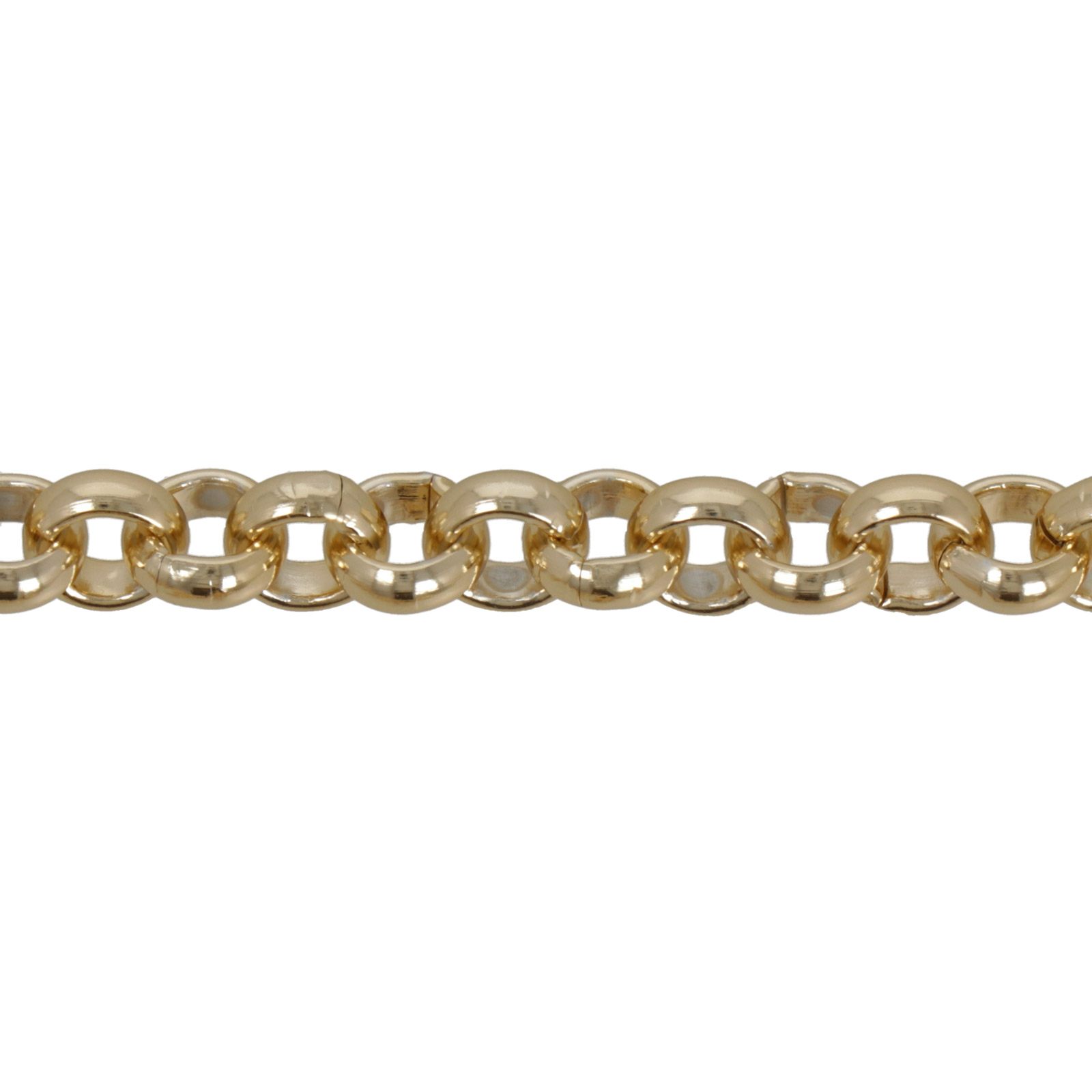 gold color aluminum chain - rolò 7,5mm | 1mt