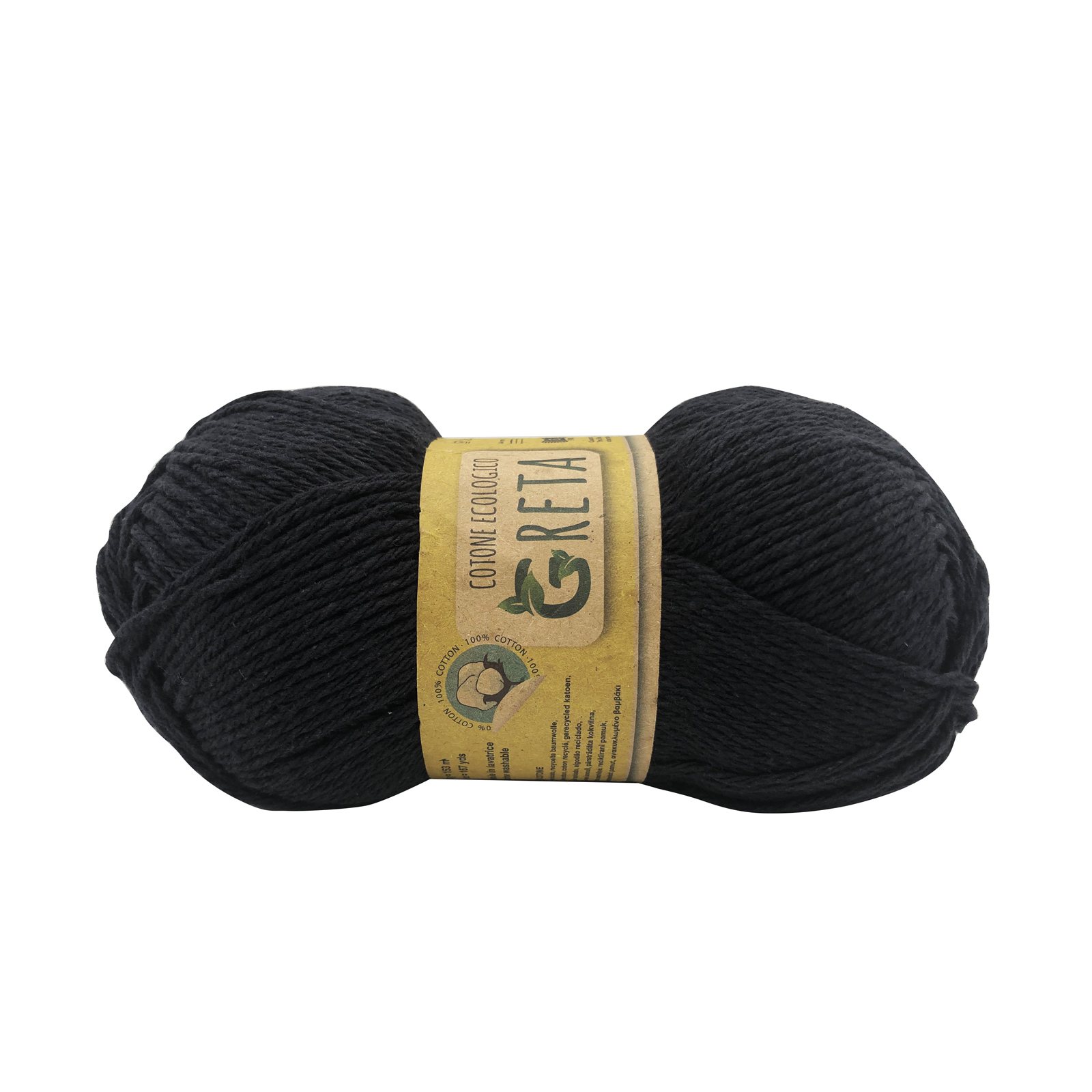 tre sfere ecological cotton greta - black (5017) - 100gr (153mt) | 1pc