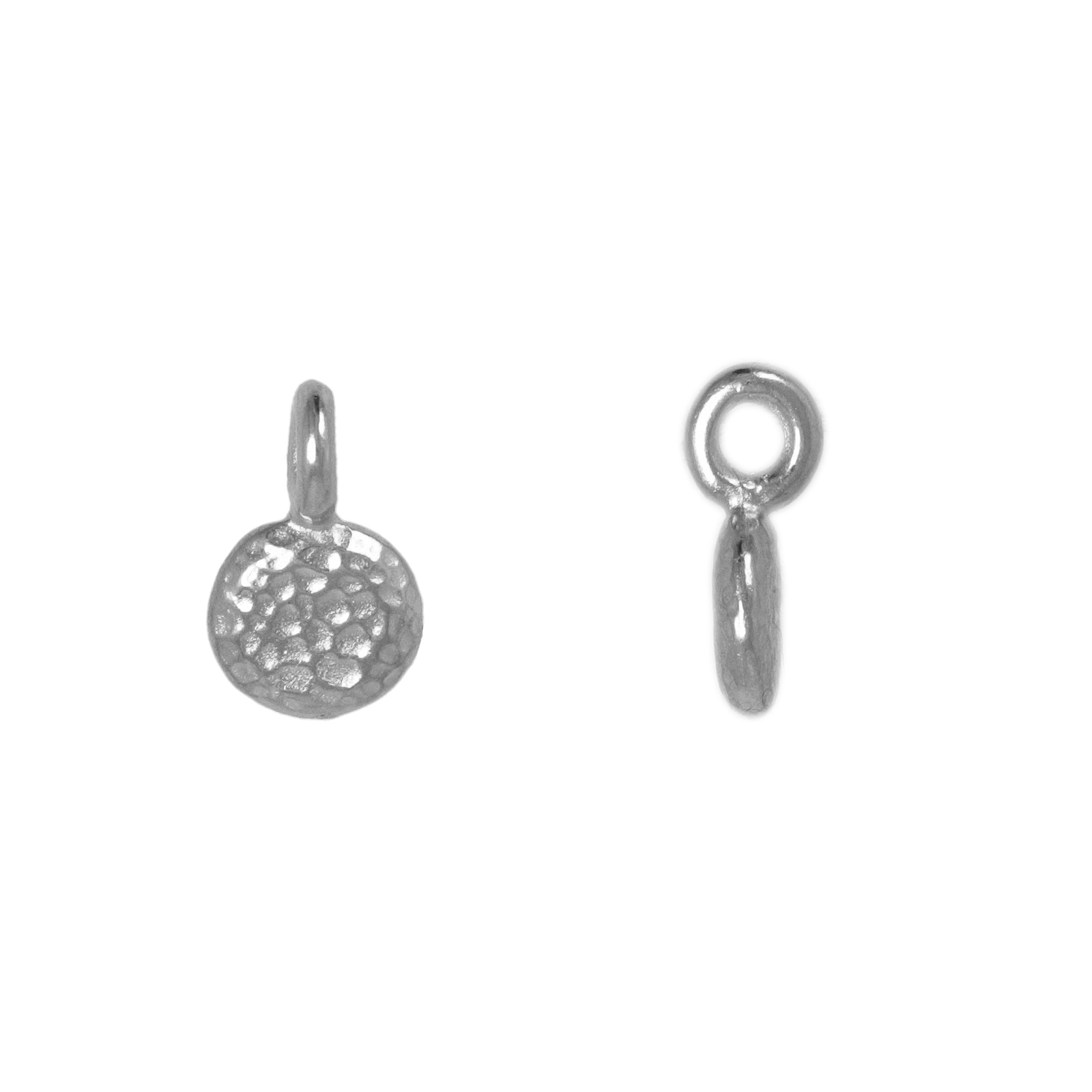 silver plated full moon charm 6,5mm | 2pc