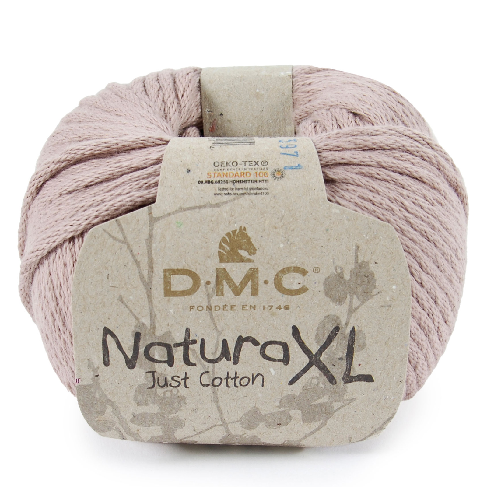 natura xl dmc yarn - mauve (61) - 100gr (75mt) | 1pc