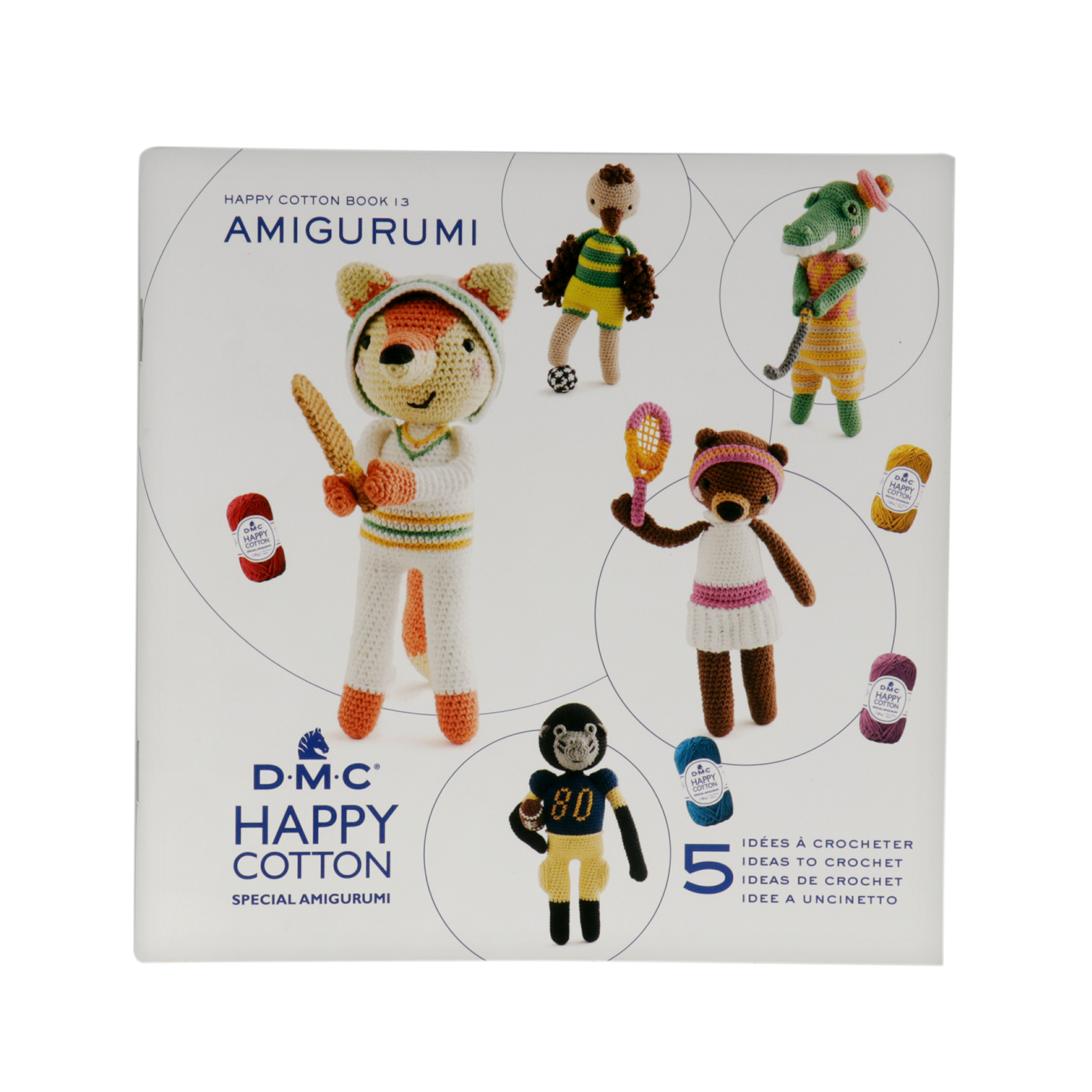 happy cotton book 13 - les sportif - 5 ideas amigurumi | 1pc