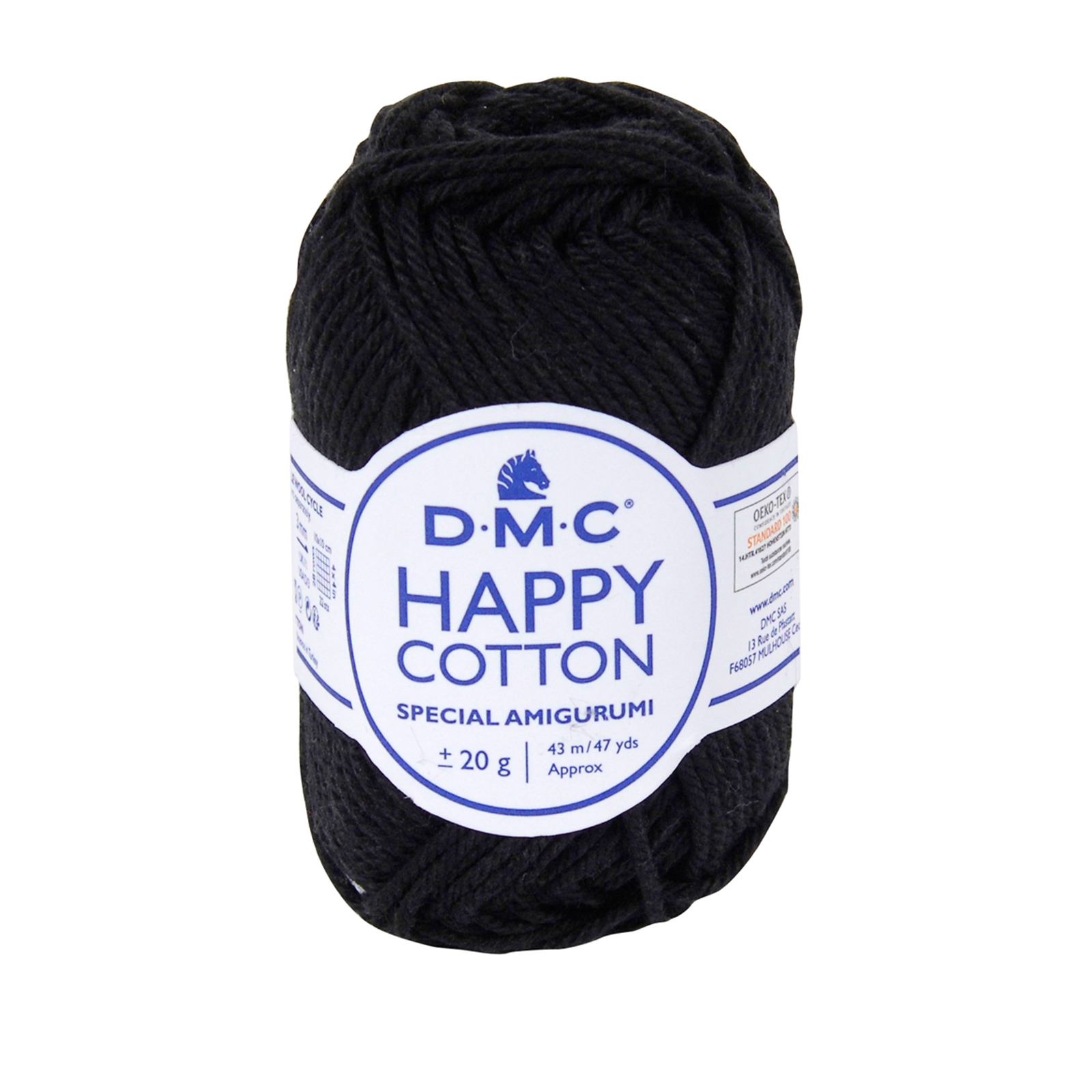 happy cotton amigurumi dmc - black (775) - 20gr (43mt) | 1pc