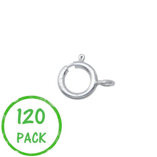 sterling silver spring ring clasp (light weight) 5,5mm (bulk pack) | 120pc