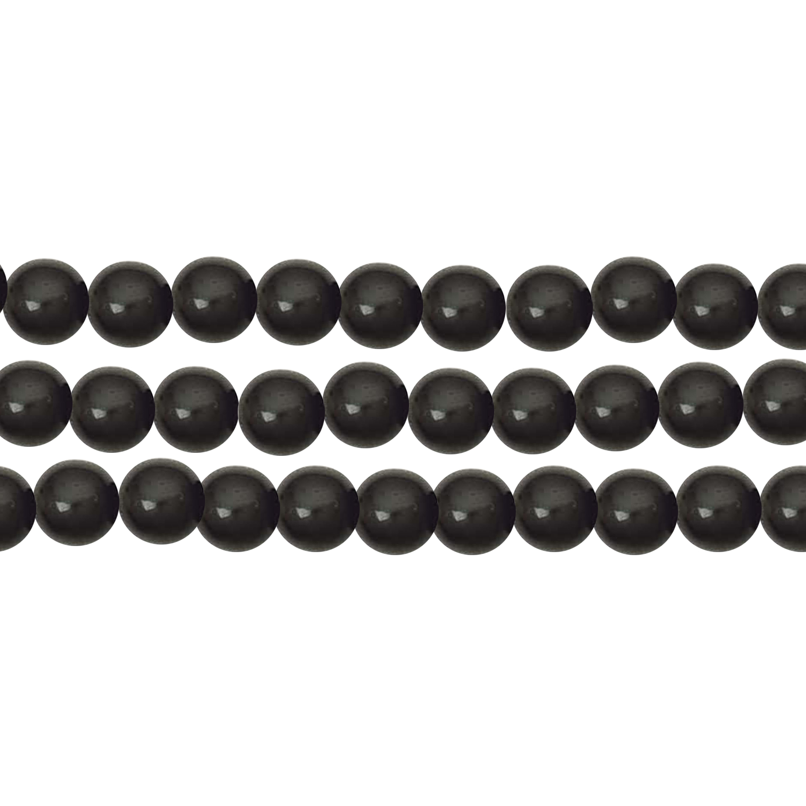 czech glass druk beads - jet round 4mm | 100pc