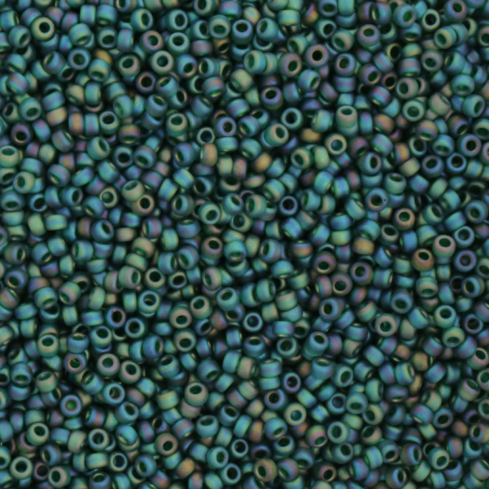 miyuki rocailles 11/0 - matte transparent emerald ab (156fr) | 10gr