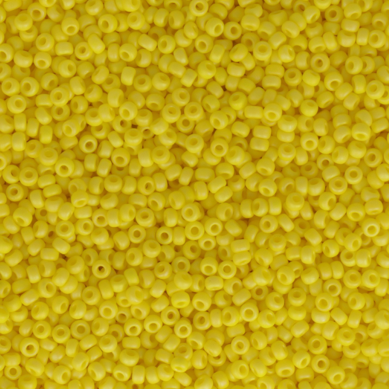 miyuki rocailles 11/0 - matte opaque yellow ab (404fr) | 10gr