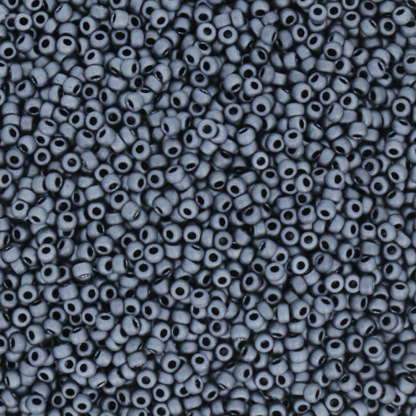miyuki rocailles 11/0 - matted gunmetal (2001) | 10gr