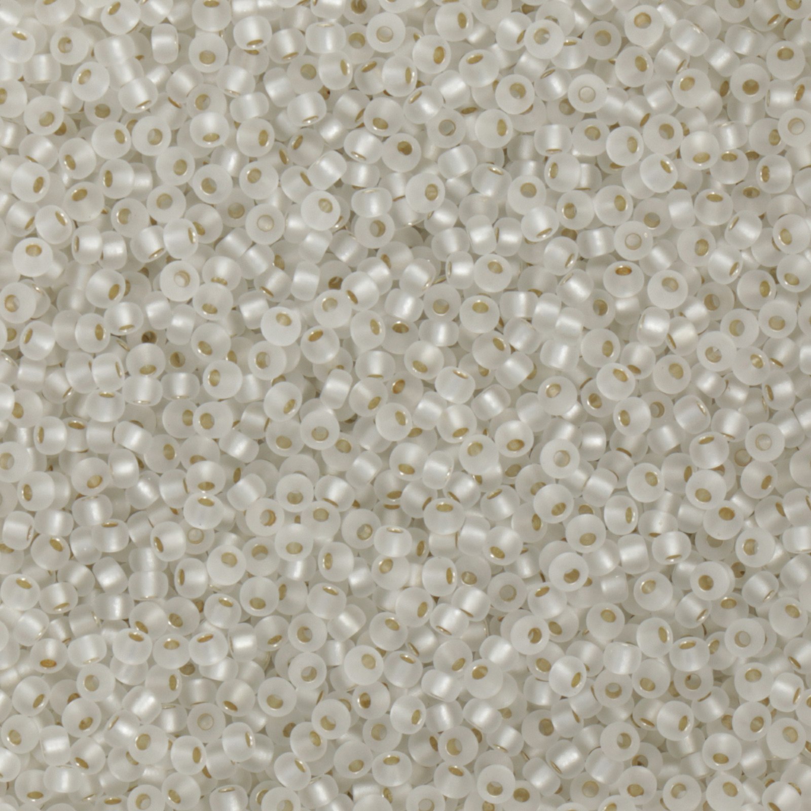 miyuki rocailles 11/0 - matte silver-lined crystal (1f) | 10gr