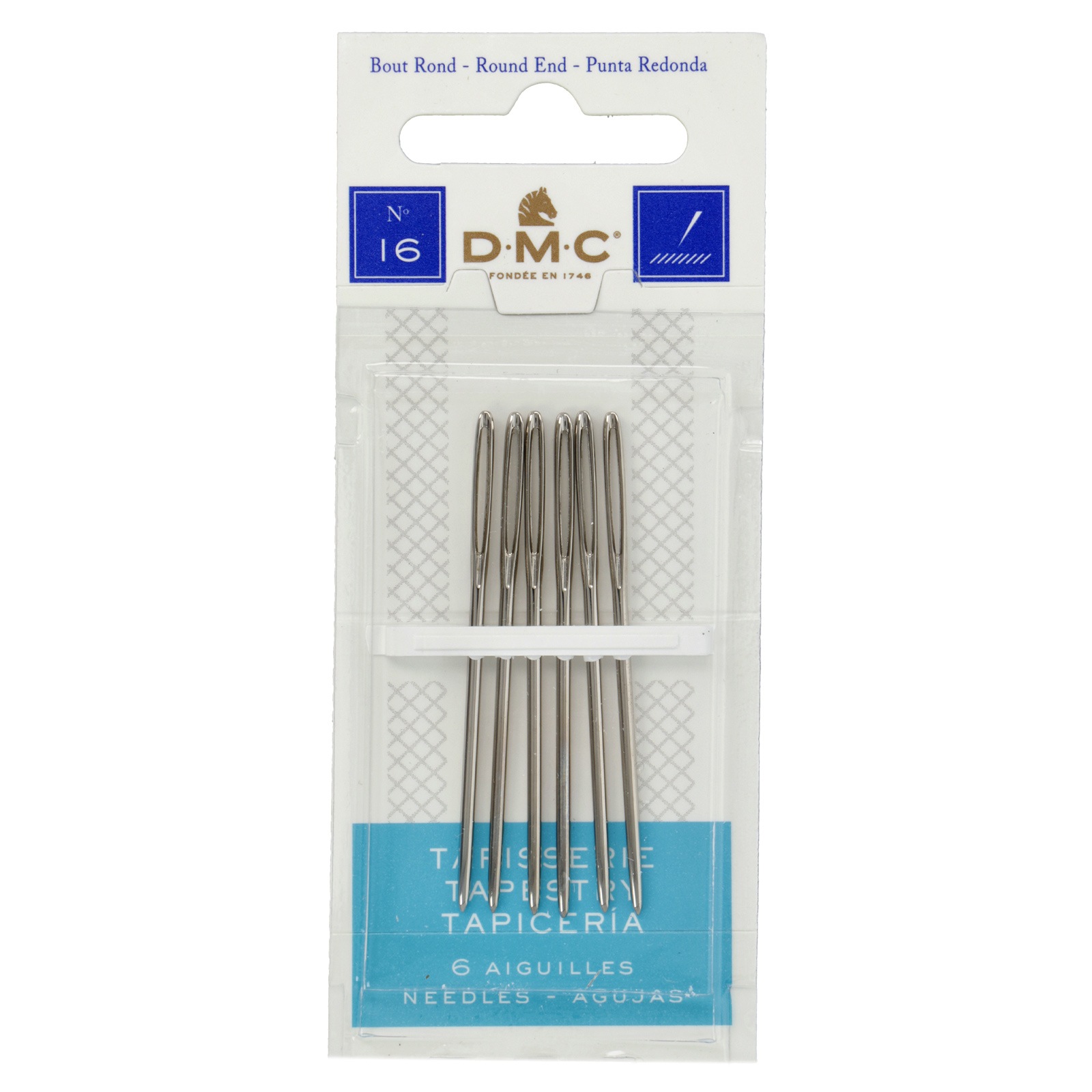 dmc round end tapestry needles - size 16 - 6pcs package | 1pc