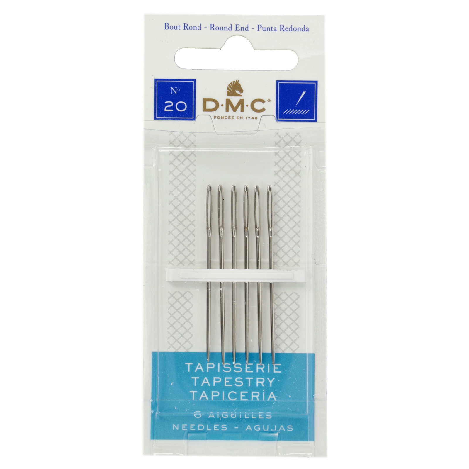 gobelin-nadeln mit rundem ende dmc größe 20 - 6st | 1st