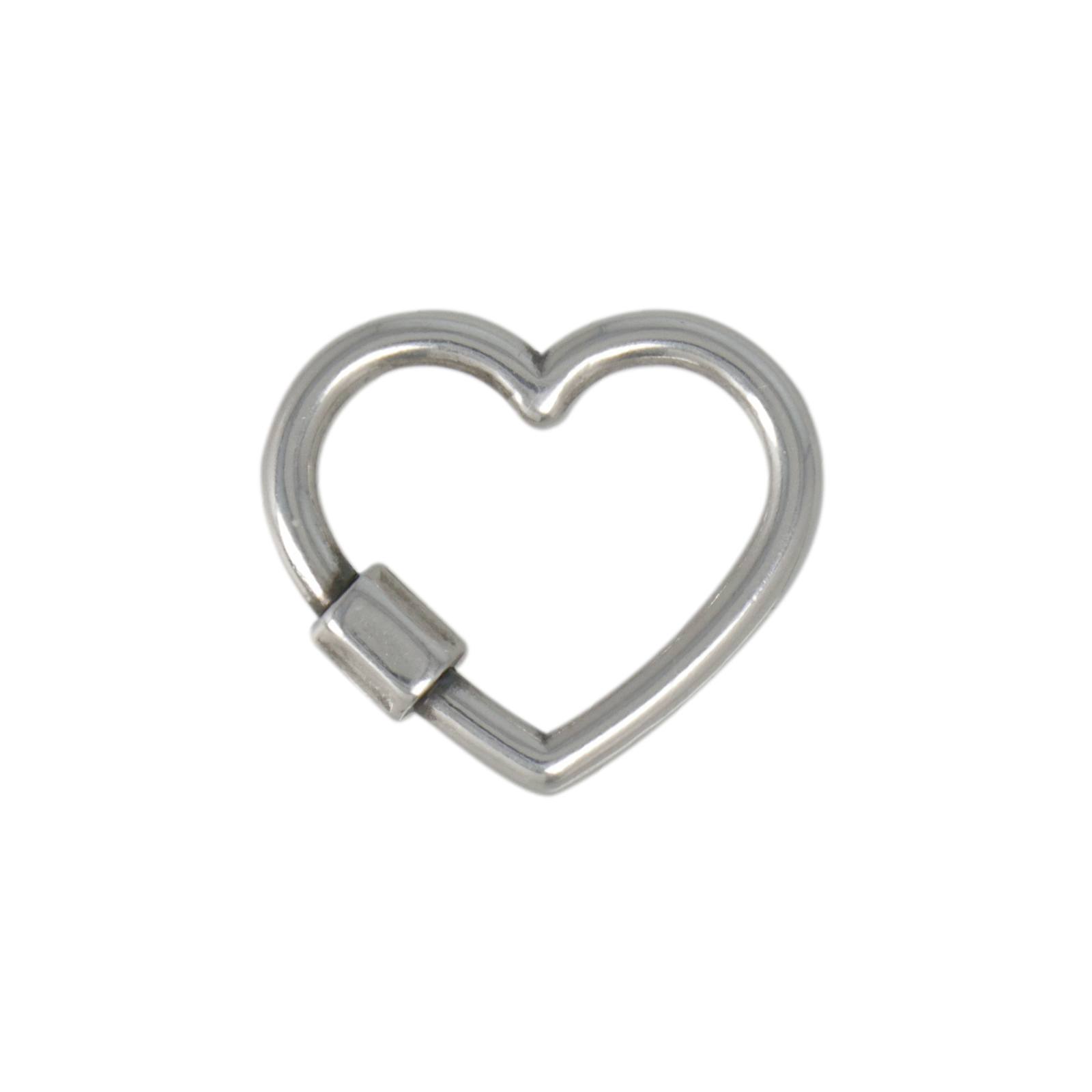 antique silver plated heart link 20mm | 2pc