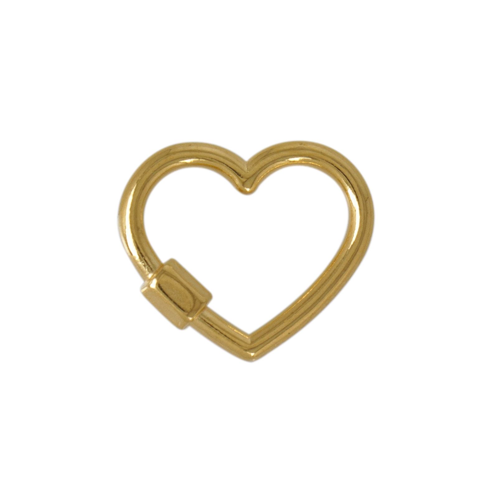 gold plated heart link 20mm | 2pc