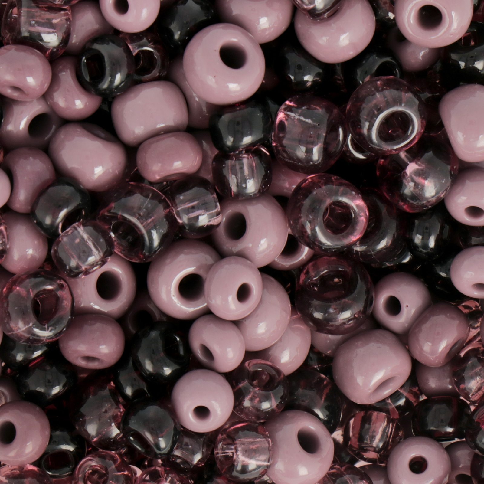 sattperlen preciosa rocailles purple mix | 40gr