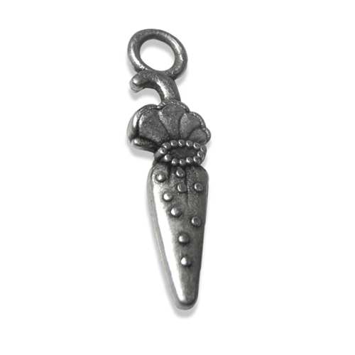 anhänger regenschirm antik versilbert 20x7mm | 4st