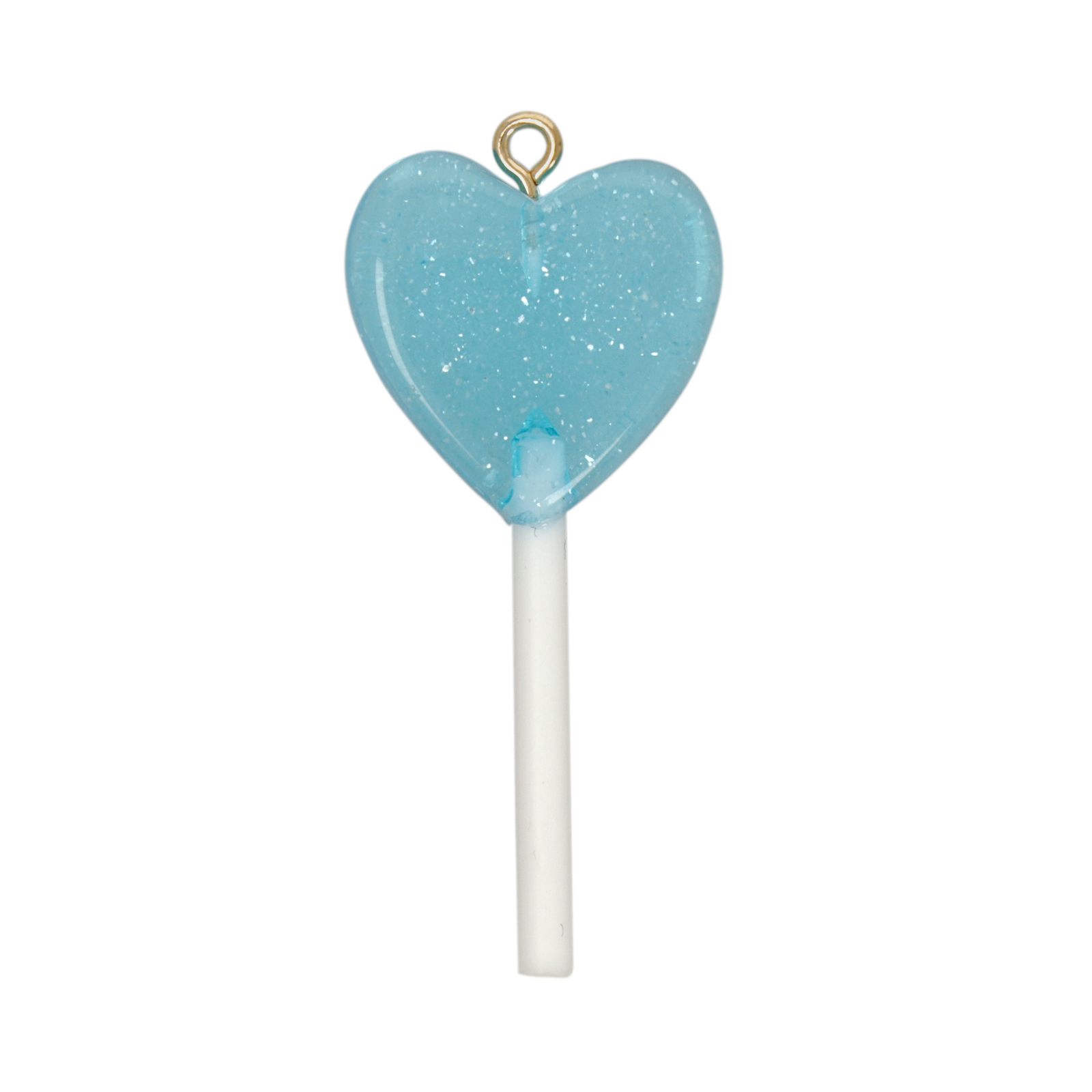 plexiglass transparent turquoise lollipop 40x20mm | 2pc
