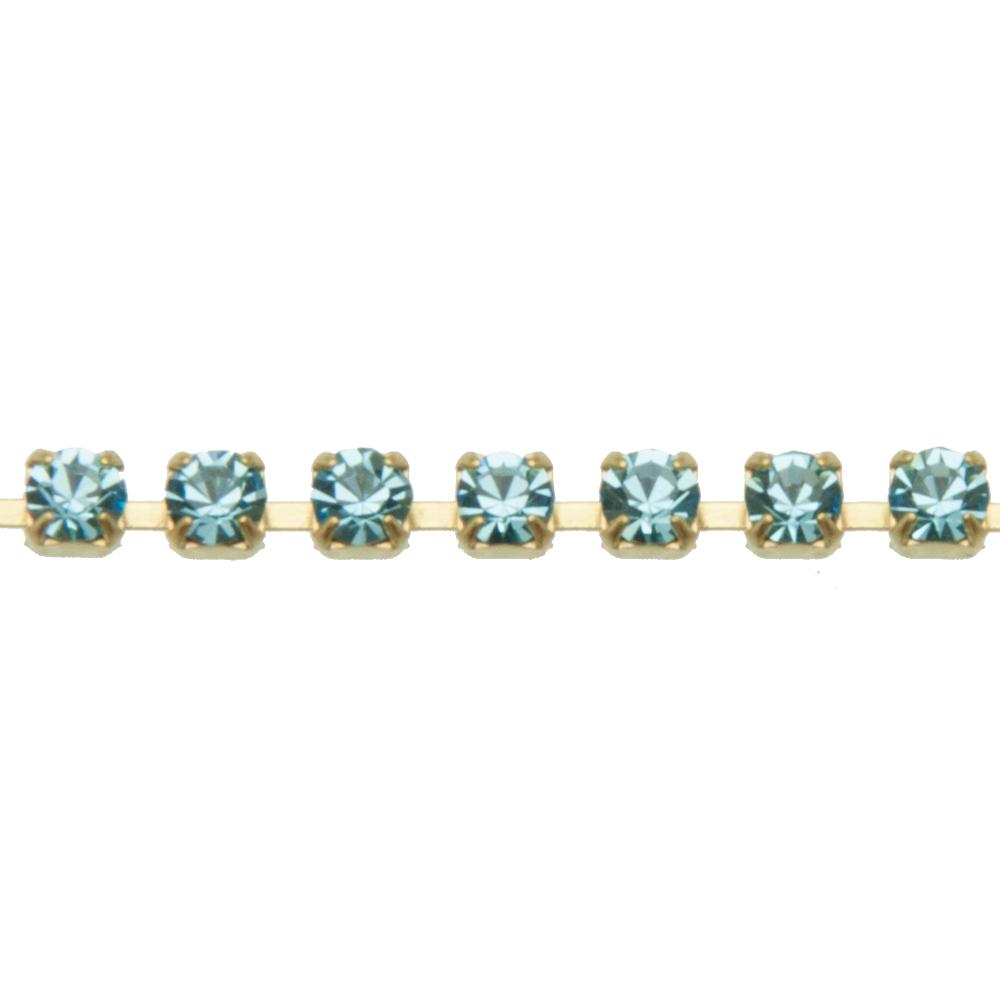 aquamarine preciosa strass chain pp18 (2,5mm) | 20cm