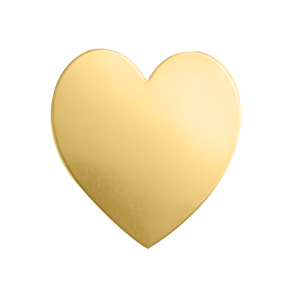 premium blanks brass heart 35mm | 1pc