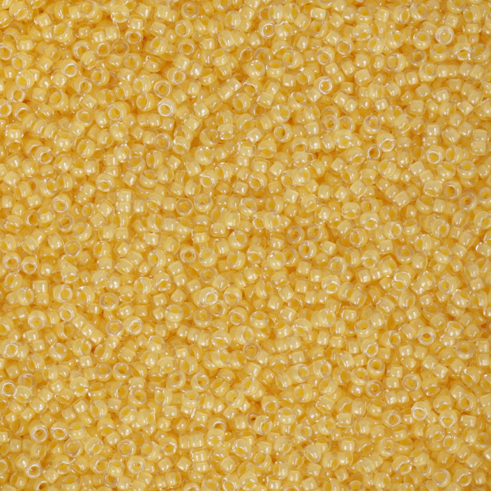 miyuki rocailles 15/0 - yellow lined crystal (201) | 10gr