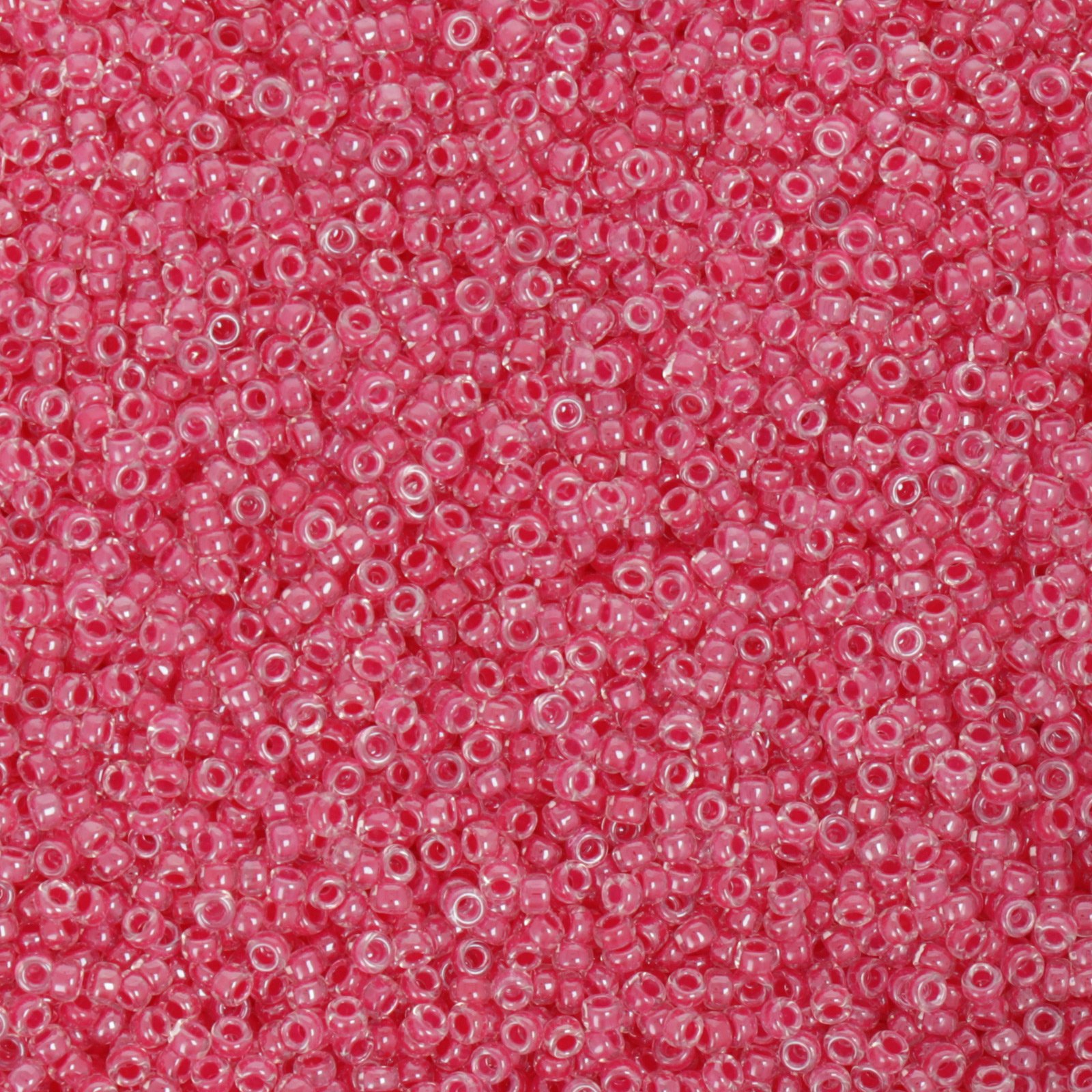 miyuki rocailles 15/0 - carnation pink lined crystal (208) | 10gr