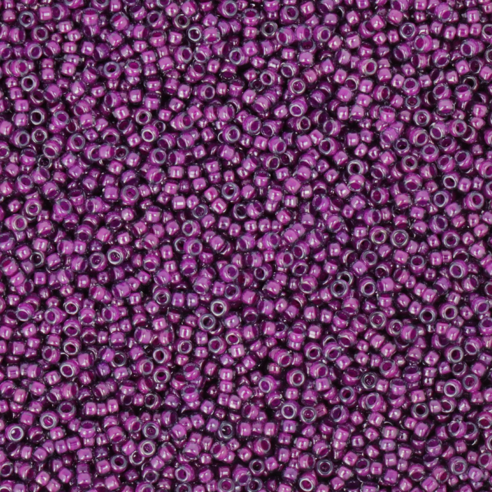 miyuki rocailles 15/0 - color-lined fuchsia/crystal luster (2247) | 10gr