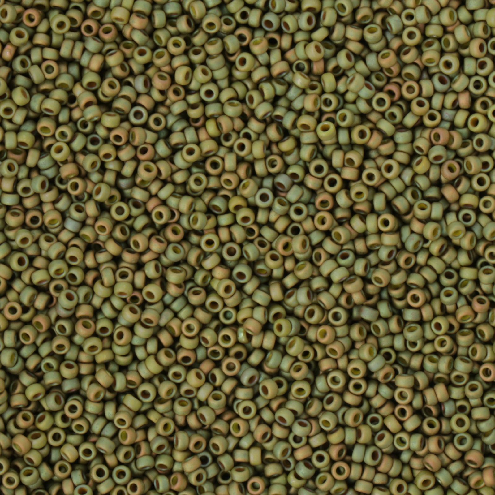 miyuki rocailles 15/0 - matte light olive luster (2033) | 10gr