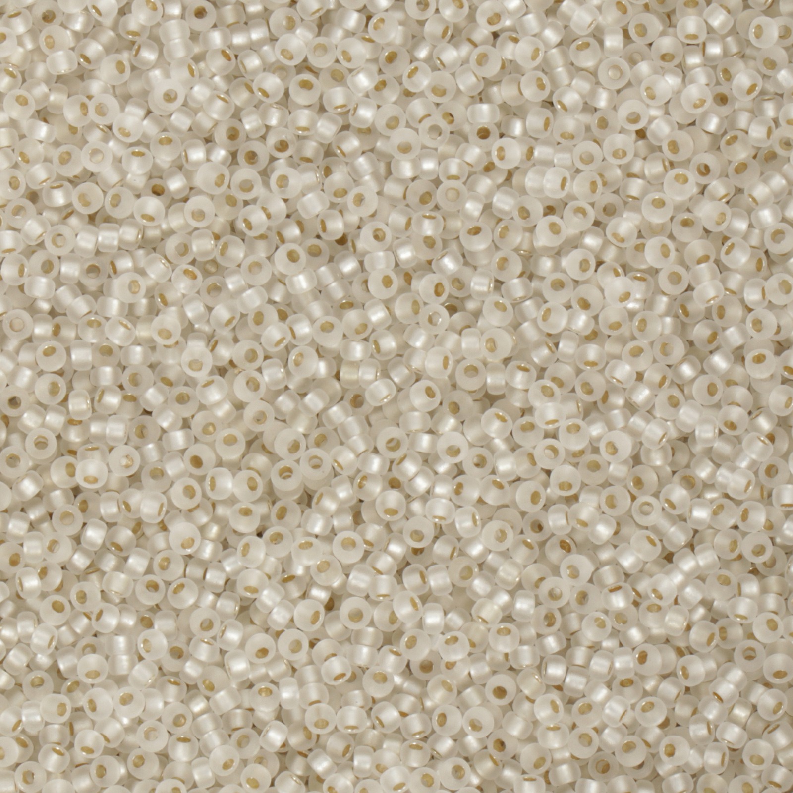 miyuki rocailles 15/0 - matte silver-lined crystal (1f) | 10gr