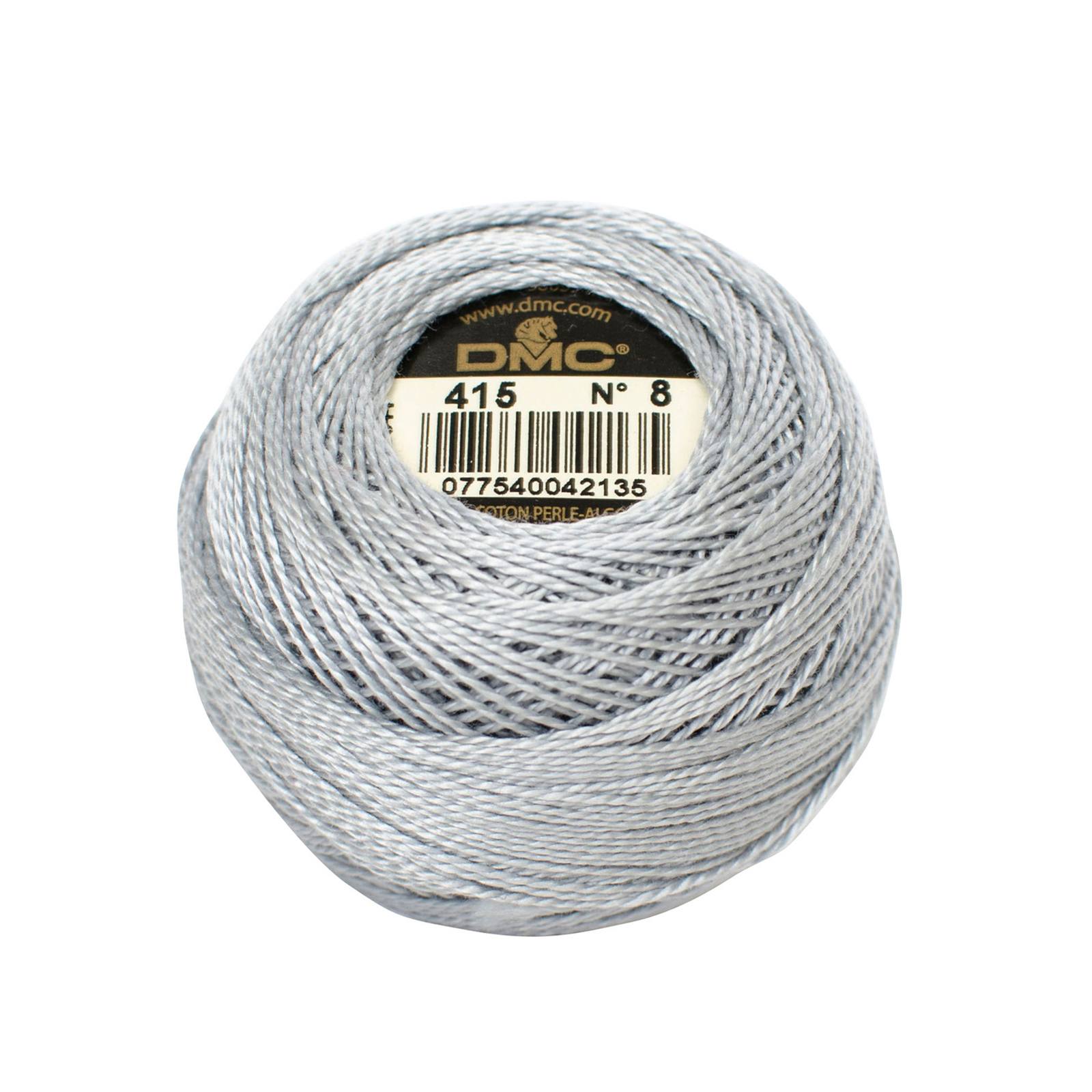 cotton dmc perlé 8 - silver (415) - 10gr | 1pc