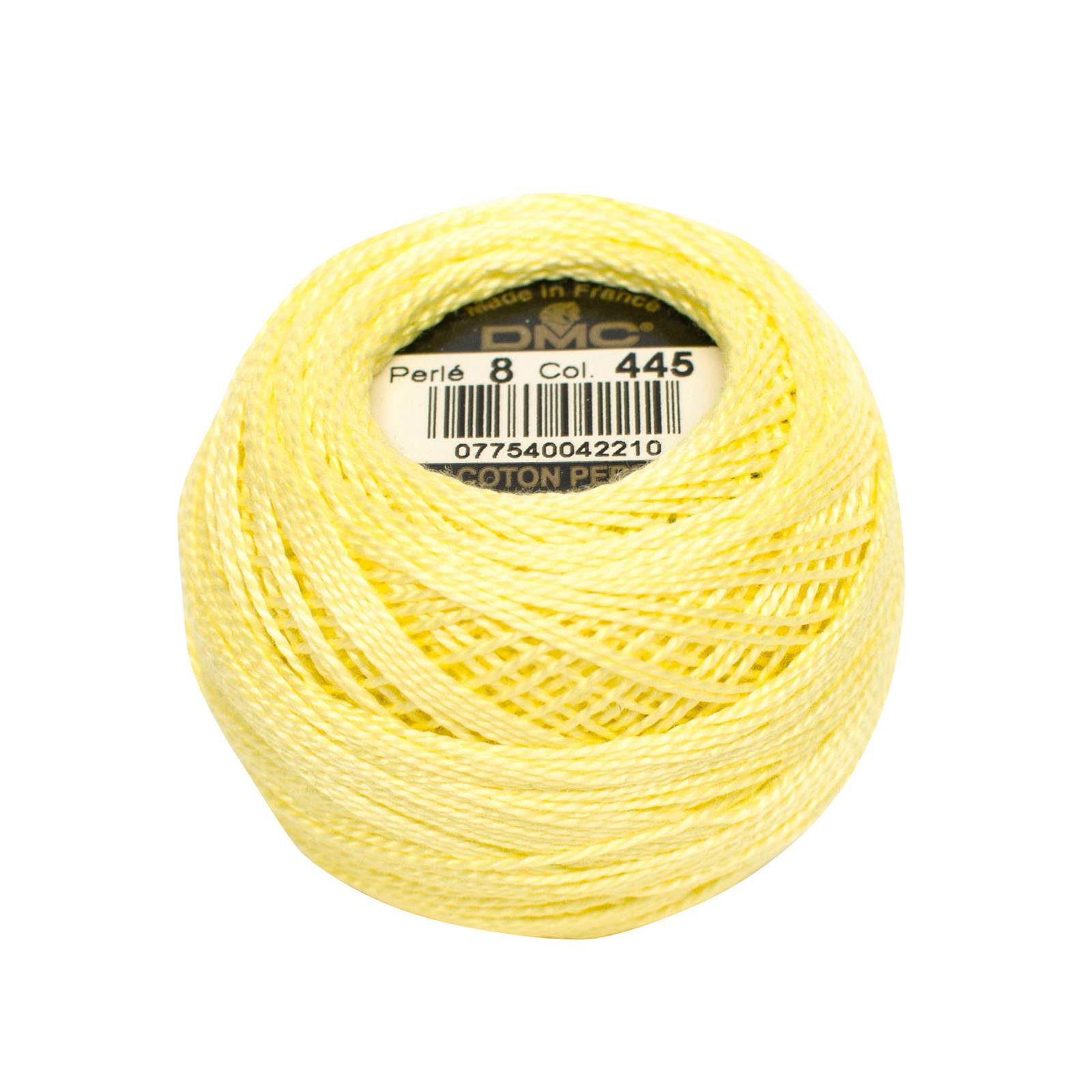 cotton dmc perlé 8 - pale yellow (445) - 10gr | 1pc