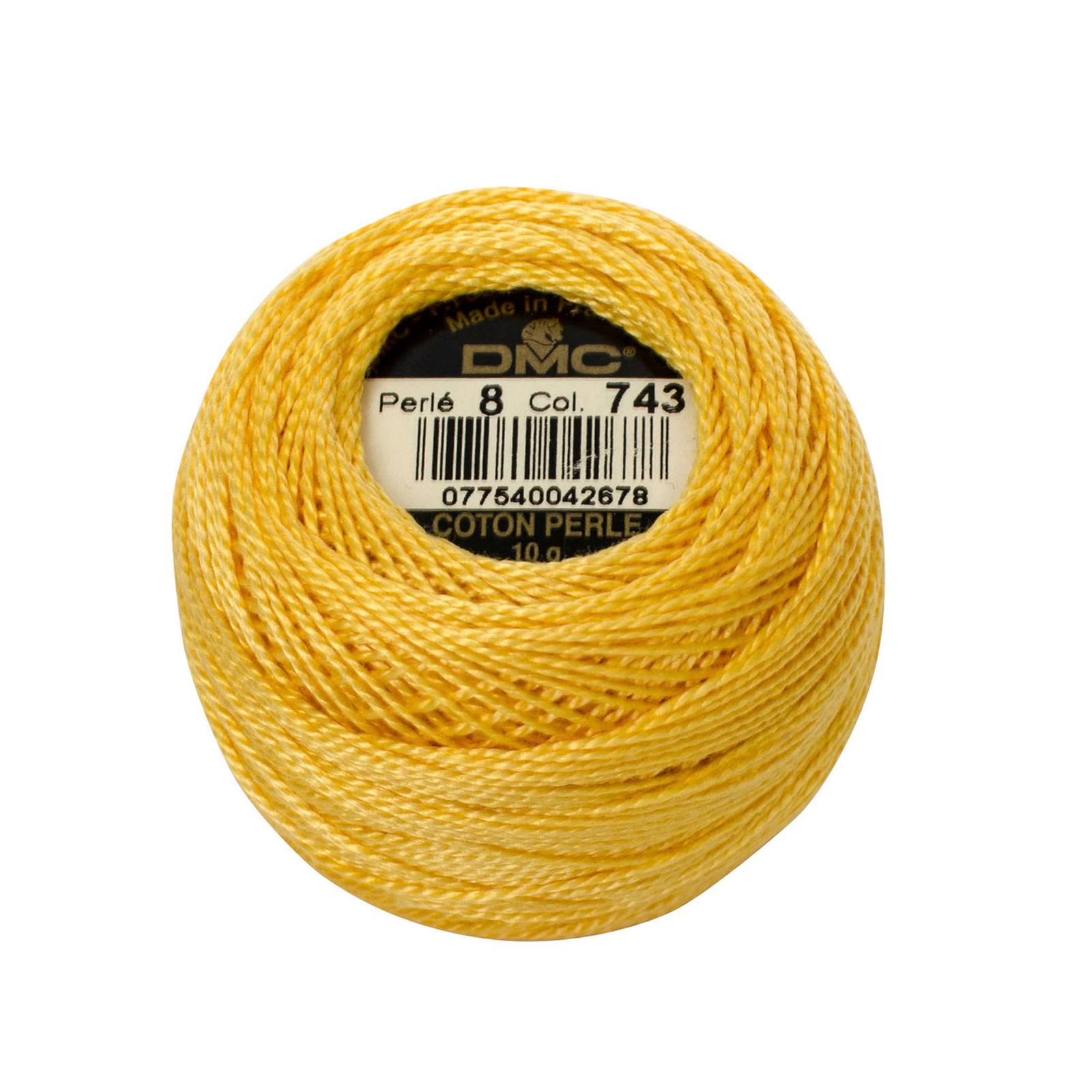 cotton dmc perlé 8 - safran (743) - 10gr | 1pc