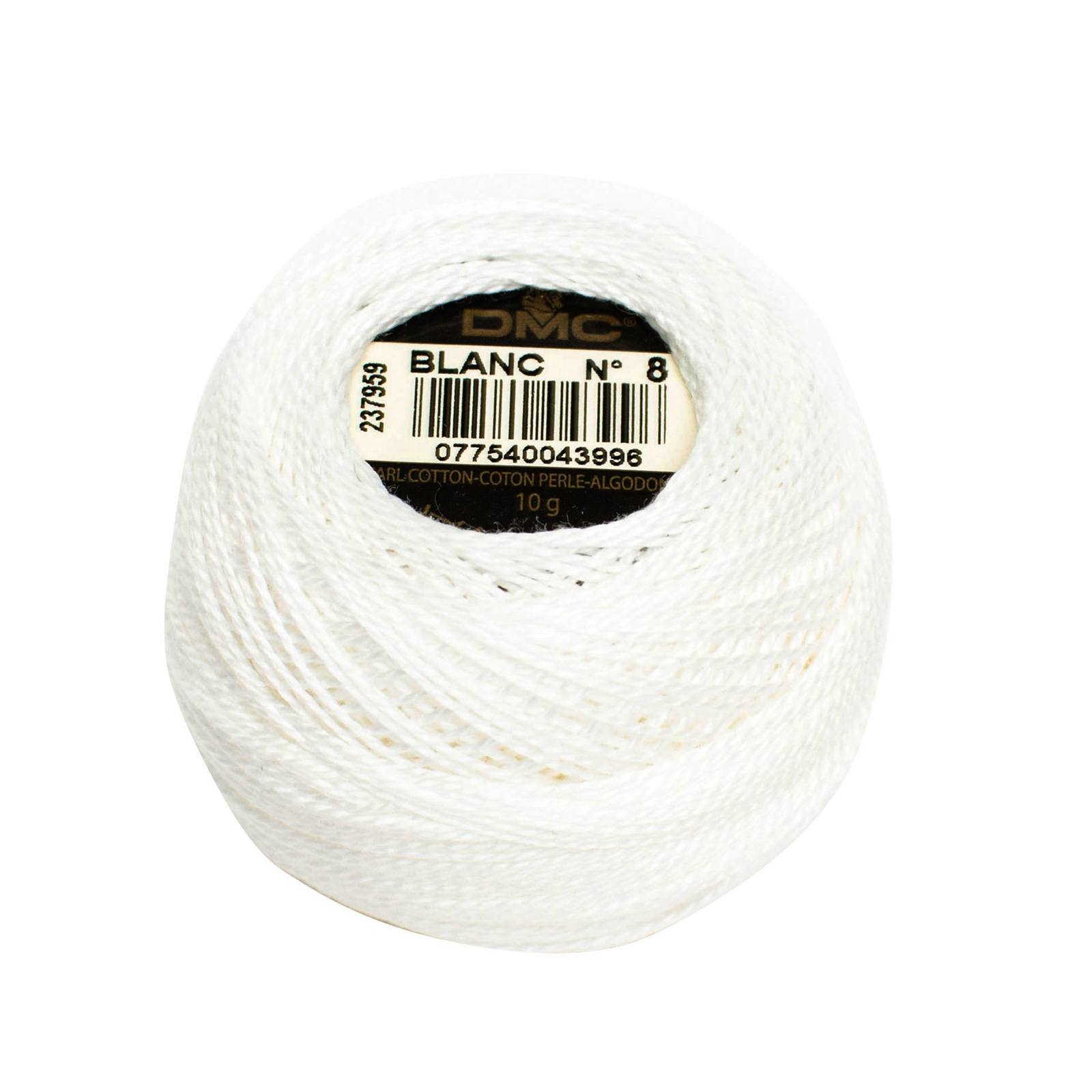 cotton dmc perlé 8 - blanc - 10gr | 1pc