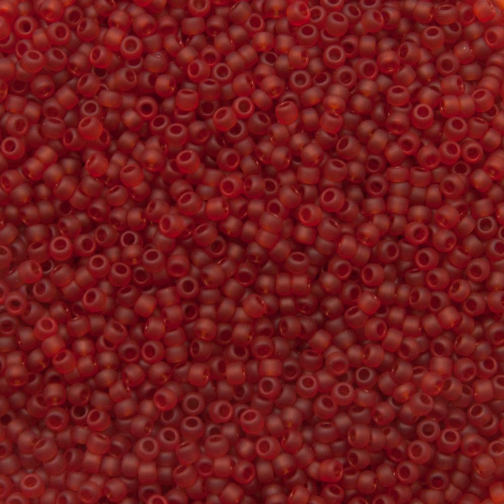 saatperlen toho 15/0 trasparent frosted ruby (5cf) | 10gr