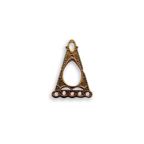 vintaj natural brass dangles and drops chandelier 16x10mm | 1pc