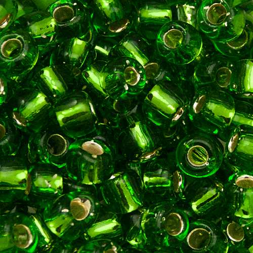 rocaille toho seed beads 3/0 silver-lined peridot (27) | 10gr