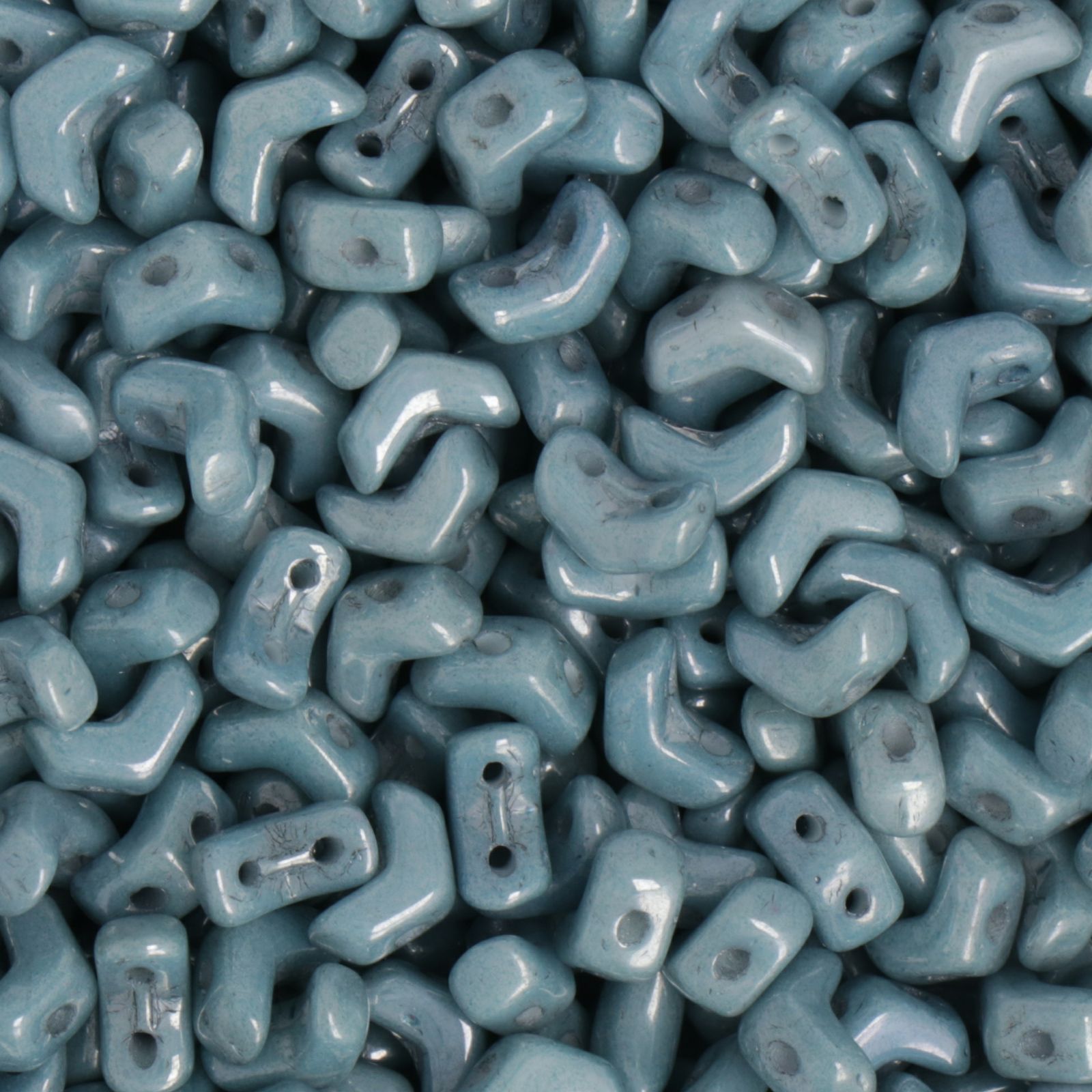 mini chevron duo glasperlen luster metallic blue 6x2mm | 5gr