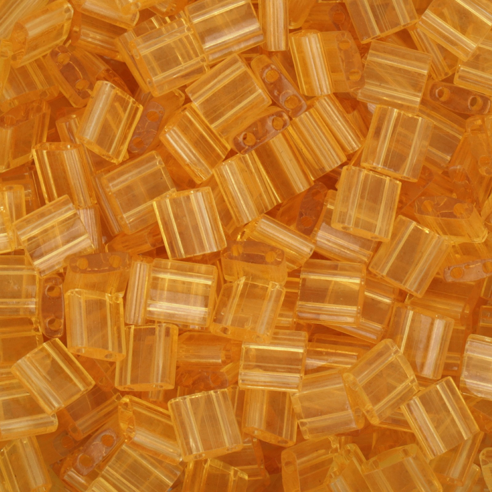 miyuki tila beads - transparent pale topaz 5mm | 5gr