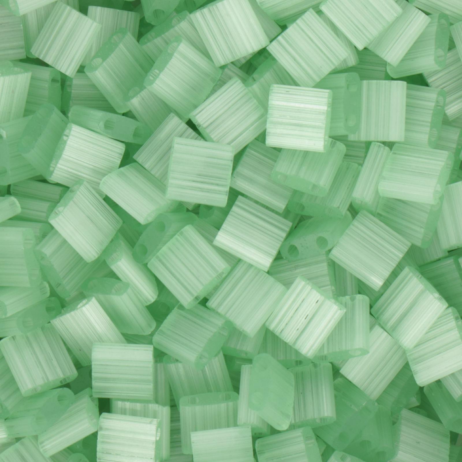 miyuki tila beads - silk pale green 5mm | 5gr