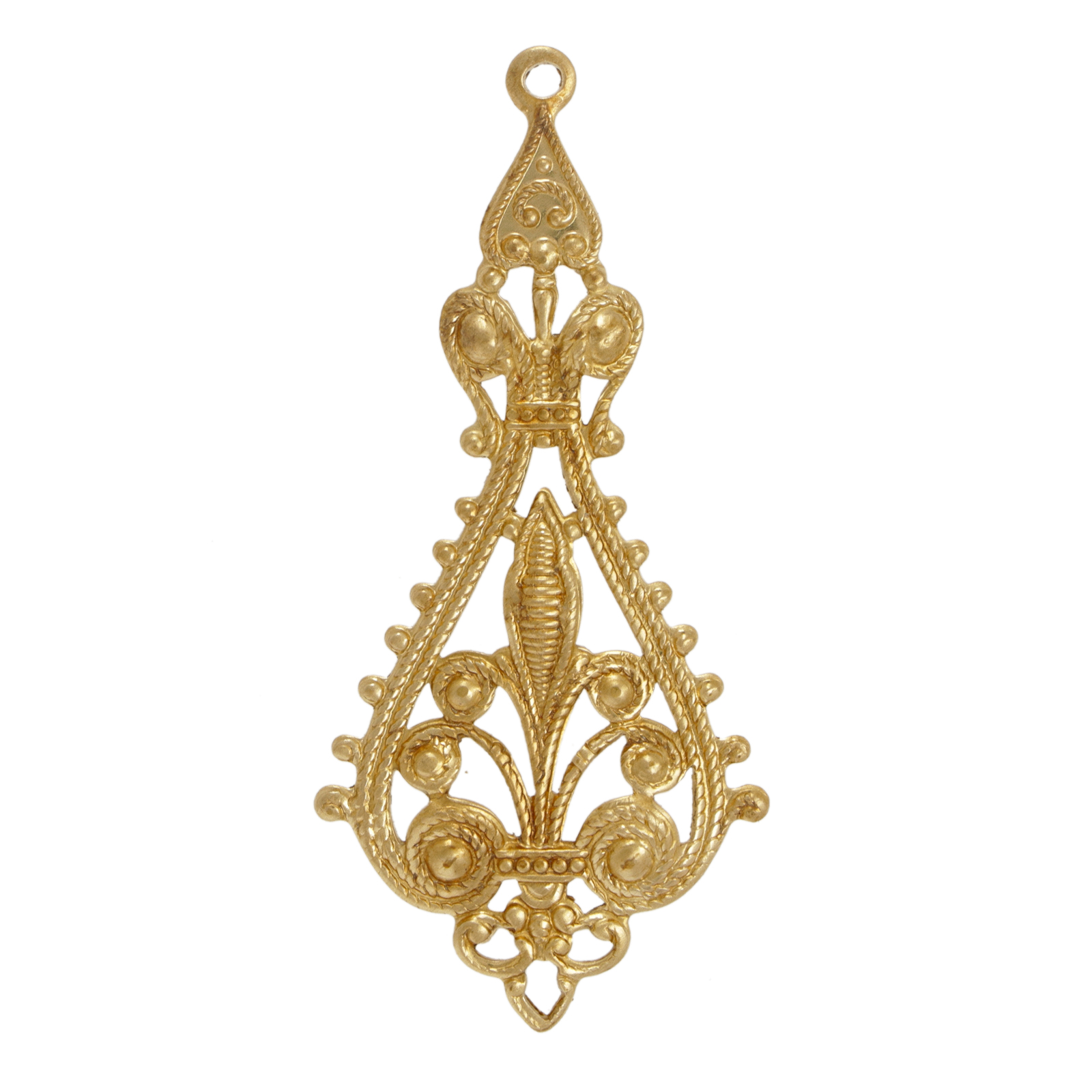 vintaj solid brass etruscan drop chandelier 55x25mm | 1pc