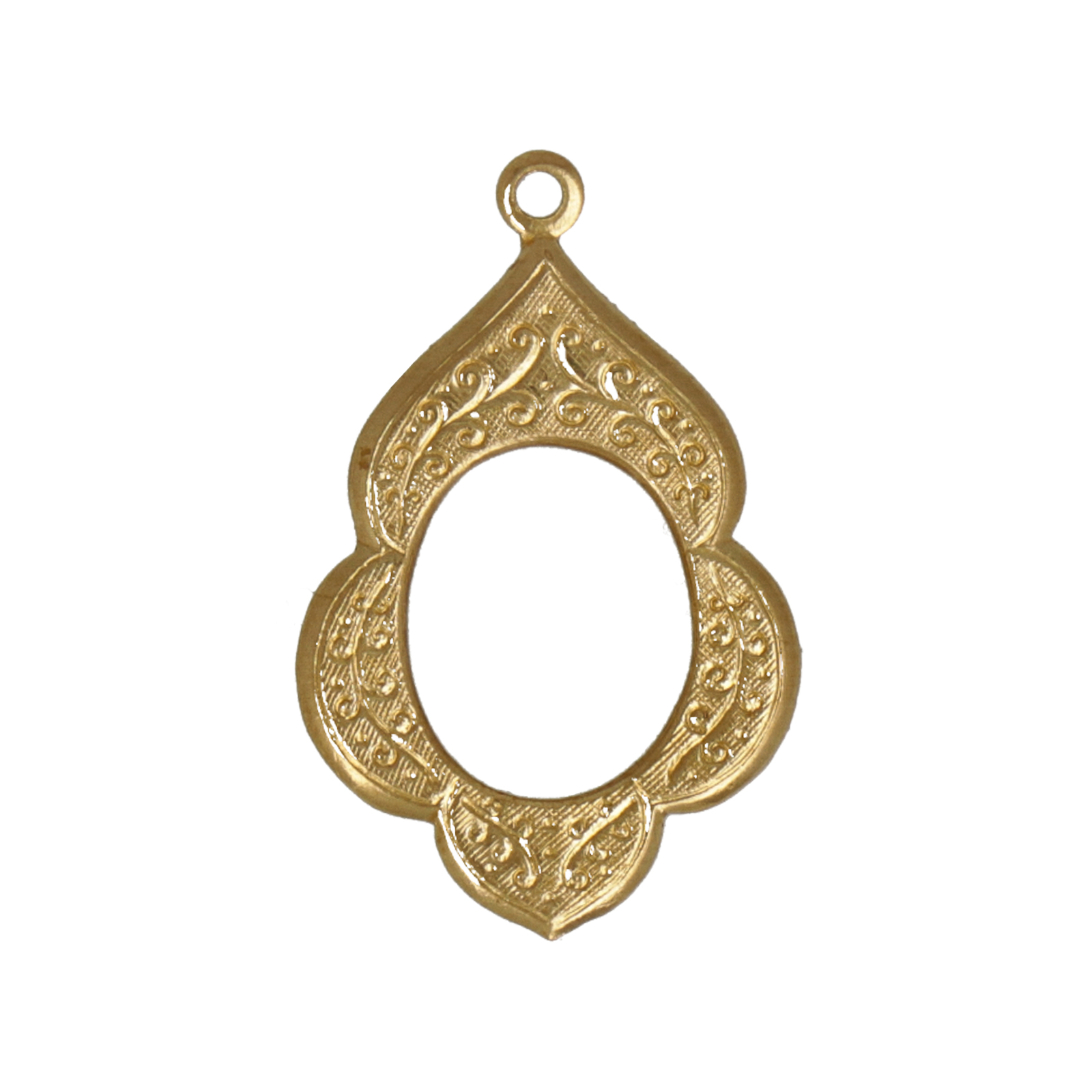 vintaj solid brass vogue frame charm 23x15mm | 2pc