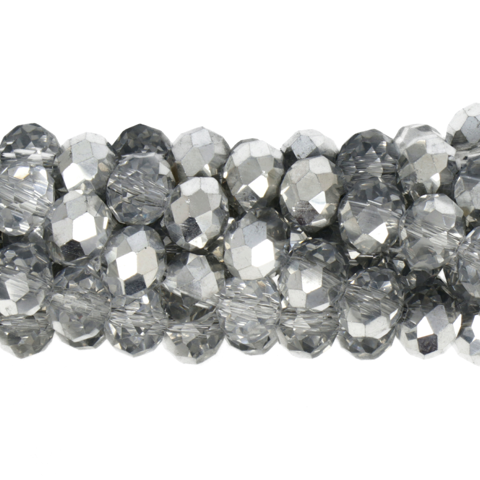 crystal labrador chinese crystal faceted roundelle 8x6mm | 1 strand