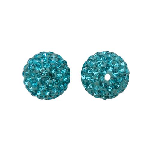 pavé runde perlen aquamarine 10mm | 1st