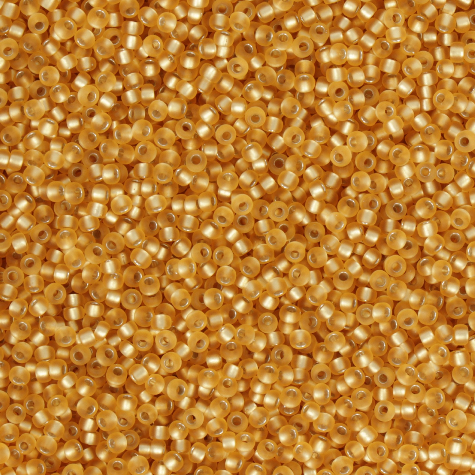 miyuki rocailles 11/0 - matte silver-lined gold (3f) | 10gr