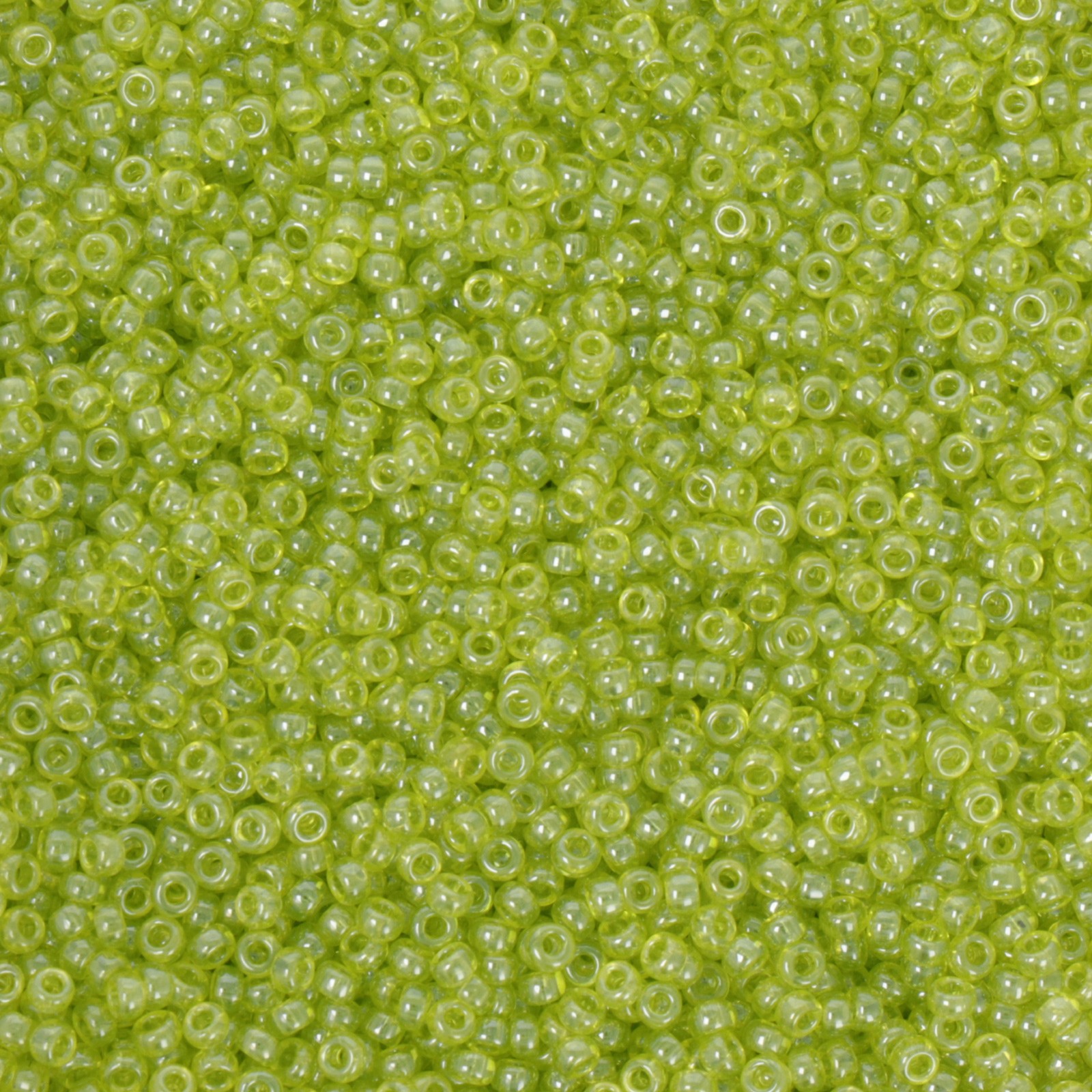 miyuki rocailles 11/0 - transparent chartreuse luster (172) | 10gr