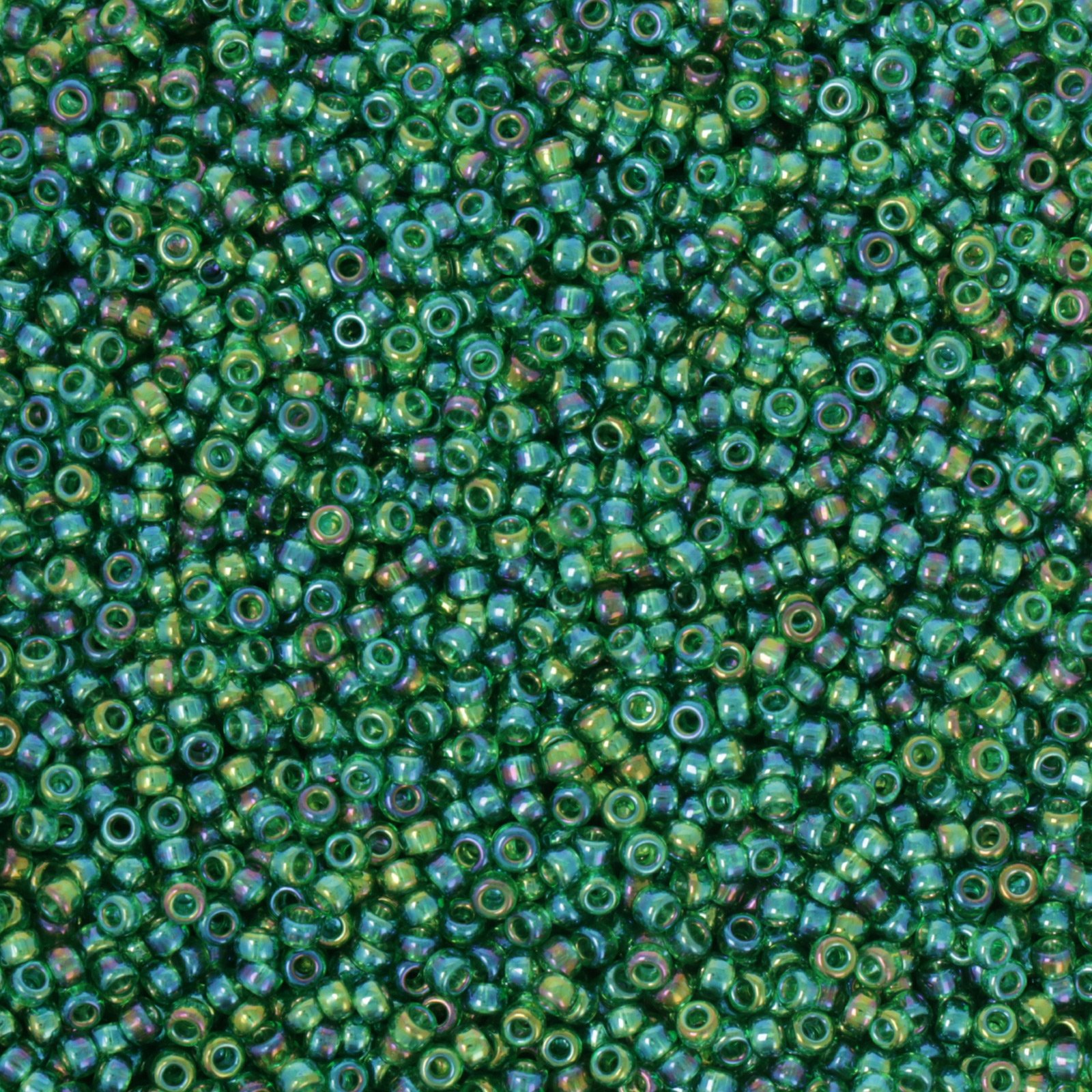 miyuki rocailles 11/0 - transparent green ab (179) | 10gr