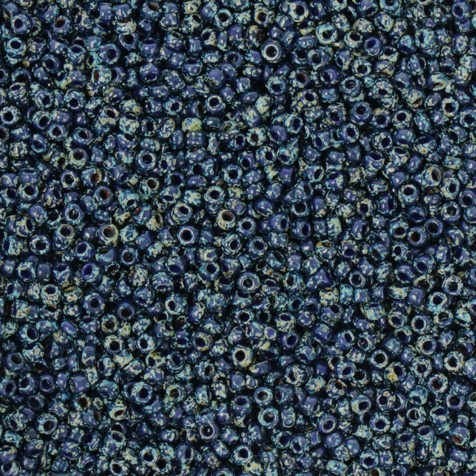 miyuki rocailles 11/0 - opaque cobalt picasso (4518) | 10gr