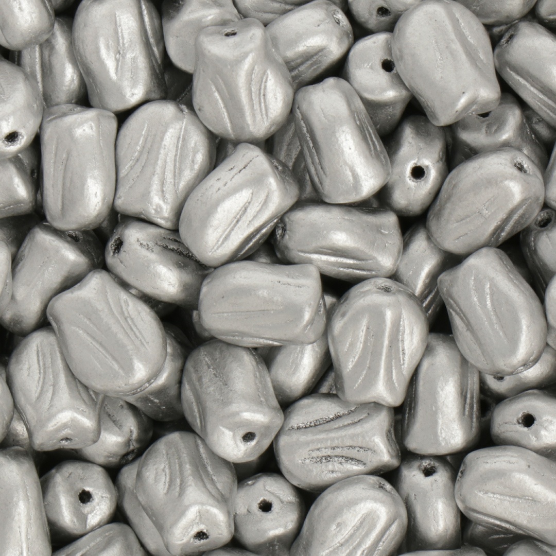mini tulip beads crystal aluminum 9x7mm | 25pc
