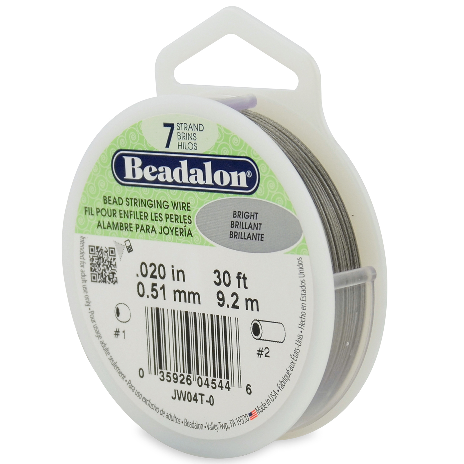 beadalon 7 strand beading wire - diameter 0,51mm - 9,2mt spool | 1pc