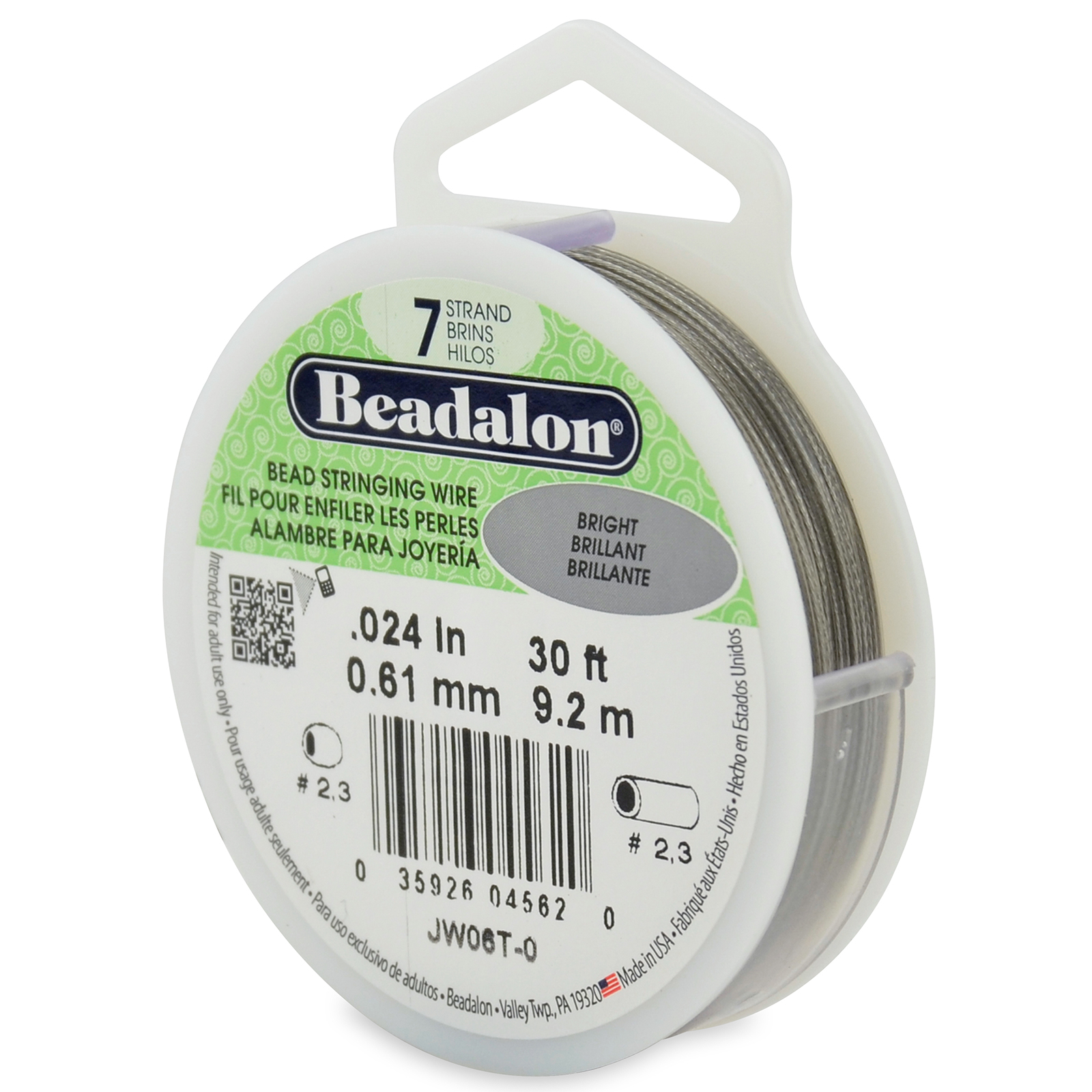 beadalon 7 strand beading wire - diameter 0,61mm - 9,2mt spool | 1pc