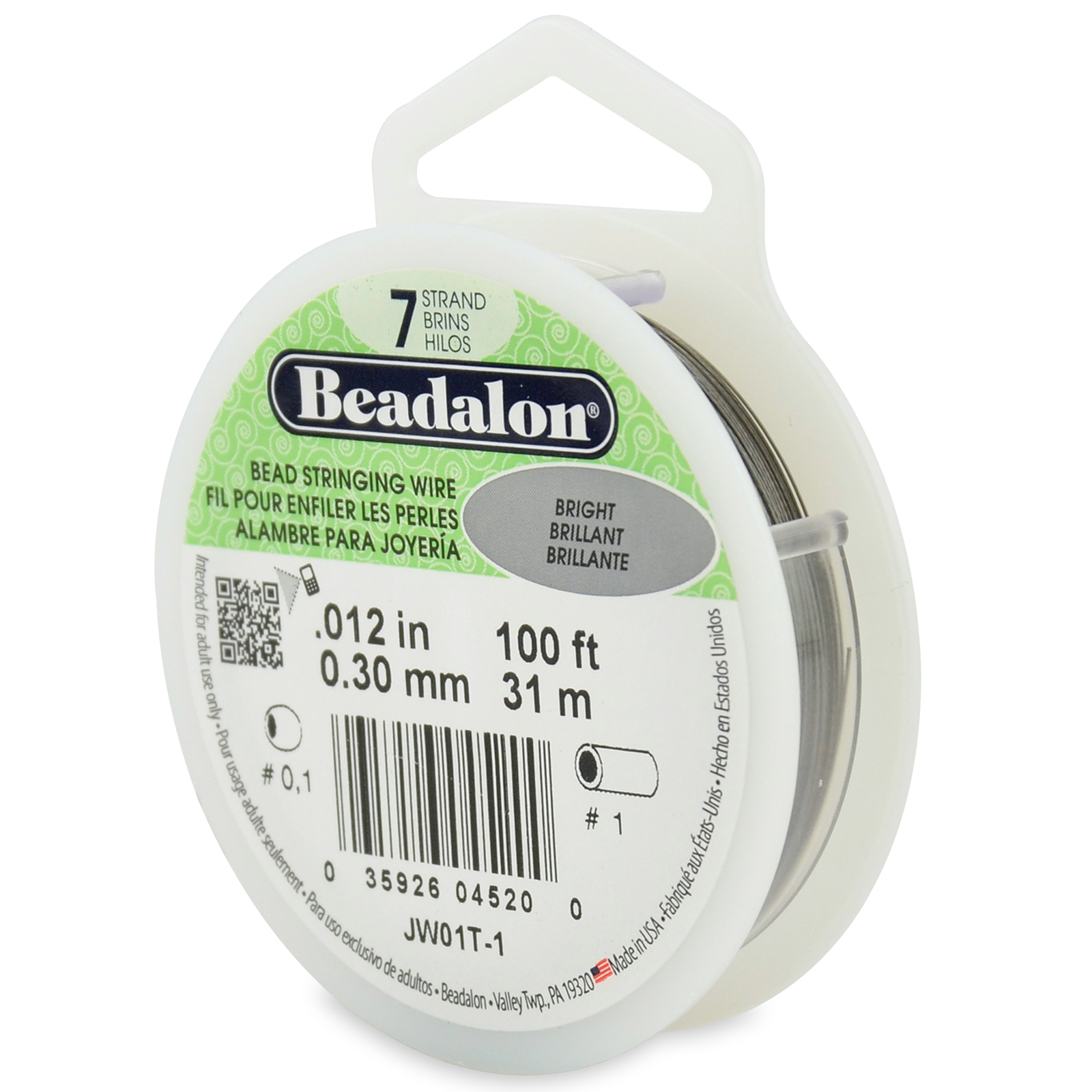 beadalon 7 strand beading wire - diameter 0,30mm - 31mt spool | 1pc