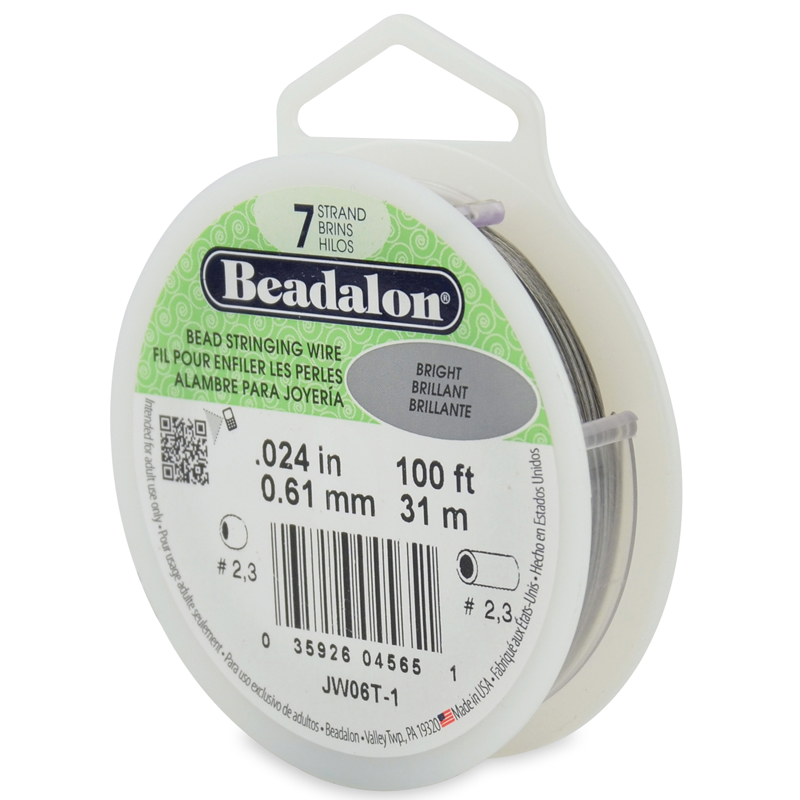 beadalon 7 strand beading wire - diameter 0,61mm - 31mt spool | 1pc